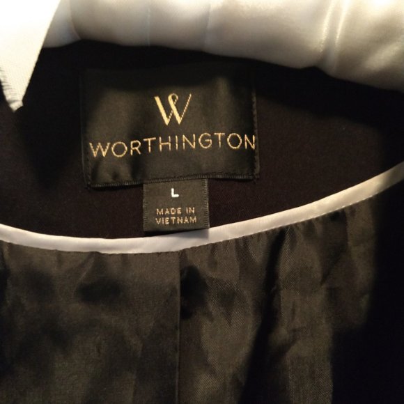Worthington Cropped Blazer size L Large in Black - Picture 4 of 7